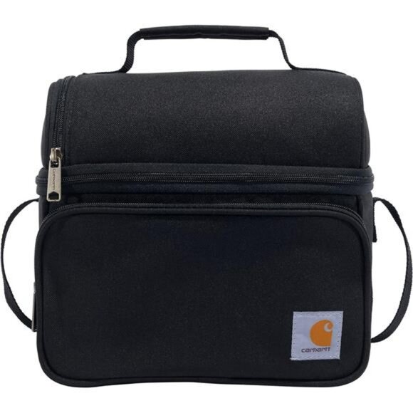 Insulated Lunch Cooler Bag Large Capacity Two Compartment Soft Tote for Work - Picture 1 of 7